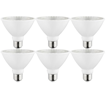 SUNLITE LED PAR30 Short Neck Flood Lght, 9W, 75W Equiv, 750 Lumens, E26, Dimmable, 2700K Warm Wht, 6PK 40979-SU